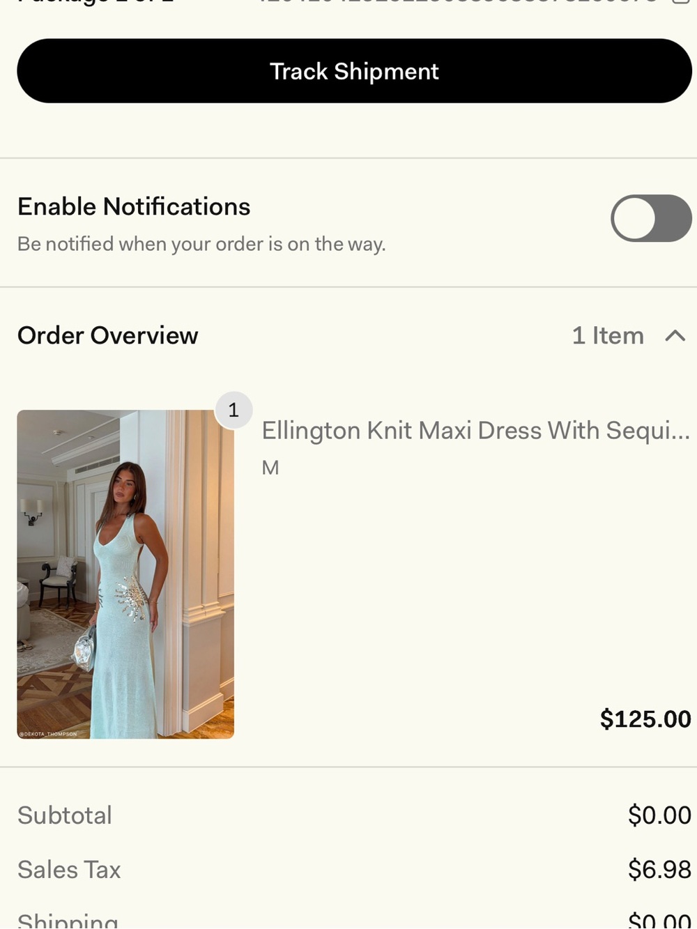 Ellington Knit Maxi Dress With Sequin
Size M from MESHKI - Picture 6 of 6